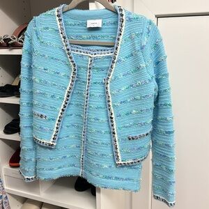 SHEIKE Australian Tweed Style Knit Jacket & Mini Skirt Suit S